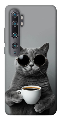 Чехол itsPrint Grey cat coffee для Xiaomi Mi Note 10 / Note 10 Pro / Mi CC9 Pro