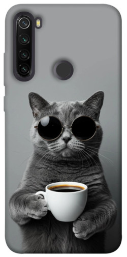 Чехол itsPrint Grey cat coffee для Xiaomi Redmi Note 8T