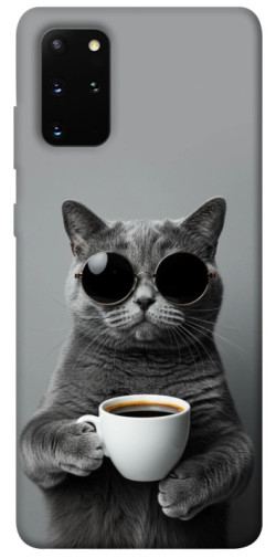Чохол itsPrint Grey cat coffee для Samsung Galaxy S20+