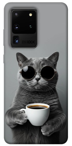 Чехол itsPrint Grey cat coffee для Samsung Galaxy S20 Ultra