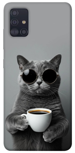 Чехол itsPrint Grey cat coffee для Samsung Galaxy A51