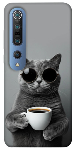 Чехол itsPrint Grey cat coffee для Xiaomi Mi 10 / Mi 10 Pro