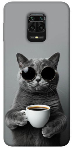 Чехол itsPrint Grey cat coffee для Xiaomi Redmi Note 9s / Note 9 Pro / Note 9 Pro Max