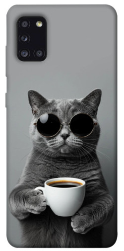 Чехол itsPrint Grey cat coffee для Samsung Galaxy A31