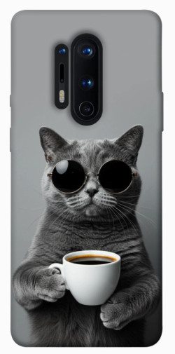 Чехол itsPrint Grey cat coffee для OnePlus 8 Pro
