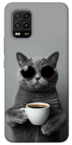 Чехол itsPrint Grey cat coffee для Xiaomi Mi 10 Lite
