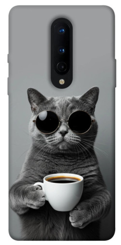 Чехол itsPrint Grey cat coffee для OnePlus 8