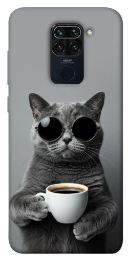 Чехол itsPrint Grey cat coffee для Xiaomi Redmi Note 9 / Redmi 10X