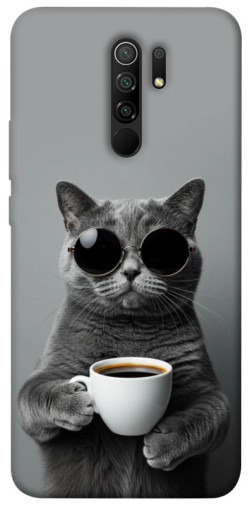 Чехол itsPrint Grey cat coffee для Xiaomi Redmi 9
