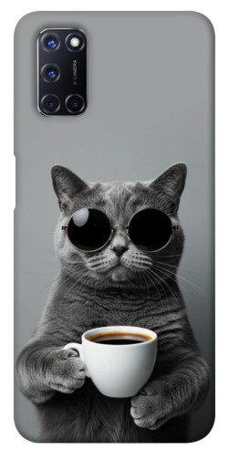 Чехол itsPrint Grey cat coffee для Oppo A52 / A72 / A92