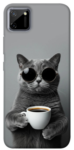 Чехол itsPrint Grey cat coffee для Realme C11