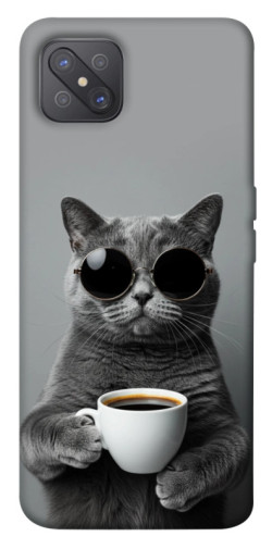 Чехол itsPrint Grey cat coffee для Oppo A92s