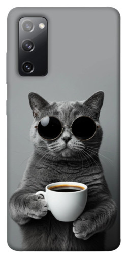 Чехол itsPrint Grey cat coffee для Samsung Galaxy S20 FE