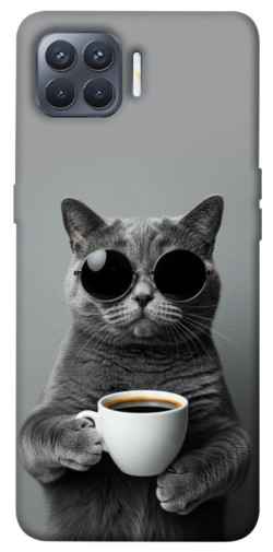 Чехол itsPrint Grey cat coffee для Oppo Reno 4 Lite