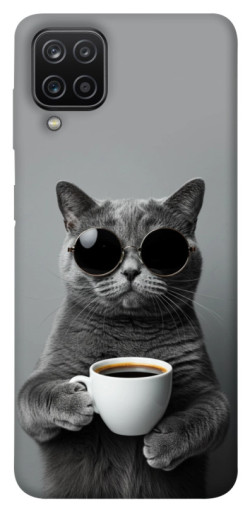 Чехол itsPrint Grey cat coffee для Samsung Galaxy A12