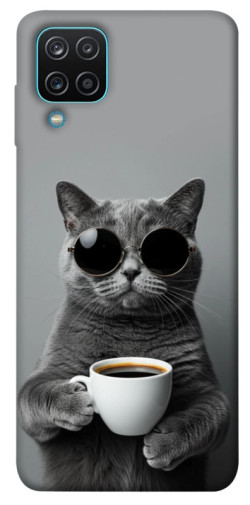 Чехол itsPrint Grey cat coffee для Samsung Galaxy A12