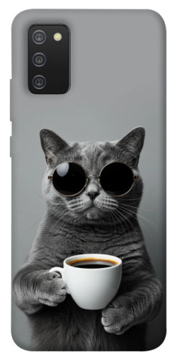 Чехол itsPrint Grey cat coffee для Samsung Galaxy A02s