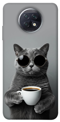 Чехол itsPrint Grey cat coffee для Xiaomi Redmi Note 9 5G / Note 9T