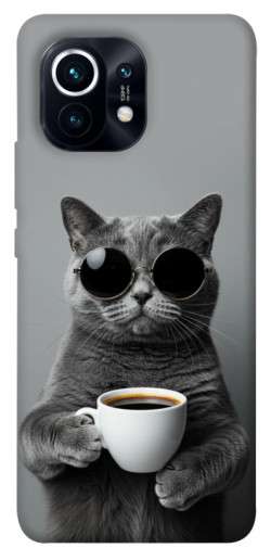 Чехол itsPrint Grey cat coffee для Xiaomi Mi 11