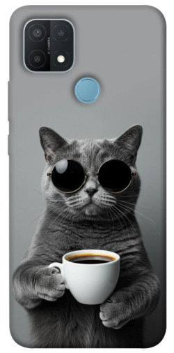 Чехол itsPrint Grey cat coffee для Oppo A15s / A15