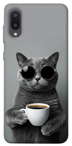 Чехол itsPrint Grey cat coffee для Samsung Galaxy A02