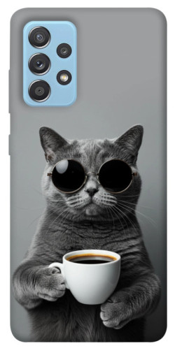 Чехол itsPrint Grey cat coffee для Samsung Galaxy A52 4G / A52 5G