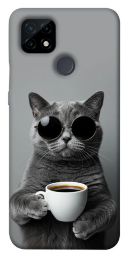 Чехол itsPrint Grey cat coffee для Realme C21