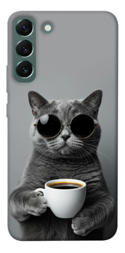 Чехол itsPrint Grey cat coffee для Samsung Galaxy S22+