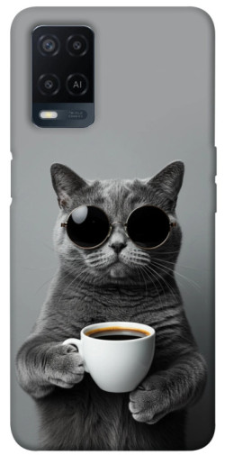 Чехол itsPrint Grey cat coffee для Oppo A16s / A16