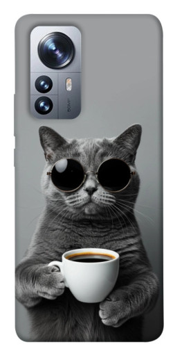 Чехол itsPrint Grey cat coffee для Xiaomi 12 / 12X