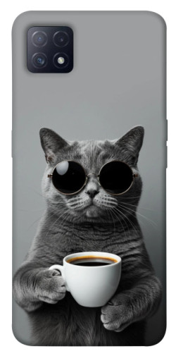 Чехол itsPrint Grey cat coffee для Oppo A72 5G / A73 5G