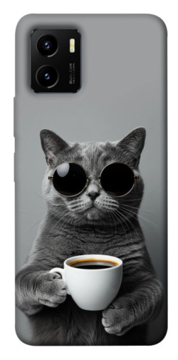 Чехол itsPrint Grey cat coffee для Vivo Y15s