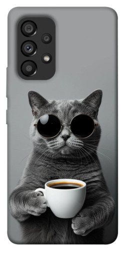 Чехол itsPrint Grey cat coffee для Samsung Galaxy A53 5G
