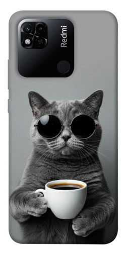 Чехол itsPrint Grey cat coffee для Xiaomi Redmi 10A