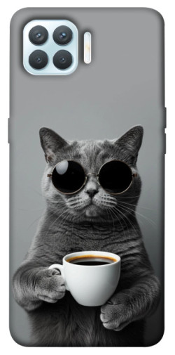 Чехол itsPrint Grey cat coffee для Oppo F17 Pro
