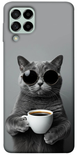 Чехол itsPrint Grey cat coffee для Samsung Galaxy M53 5G