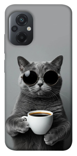 Чехол itsPrint Grey cat coffee для Xiaomi Poco M5