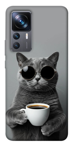 Чехол itsPrint Grey cat coffee для Xiaomi 12T / 12T Pro