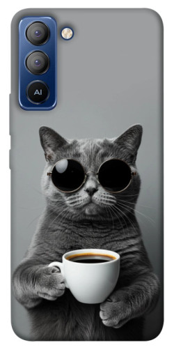 Чехол itsPrint Grey cat coffee для TECNO Pop 5 LTE