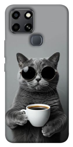 Чехол itsPrint Grey cat coffee для Infinix Smart 6