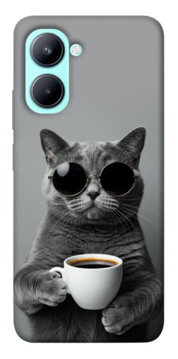Чохол itsPrint Grey cat coffee для Realme C33