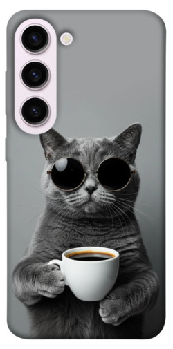 Чехол itsPrint Grey cat coffee для Samsung Galaxy S23+