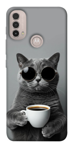 Чехол itsPrint Grey cat coffee для Motorola Moto E40