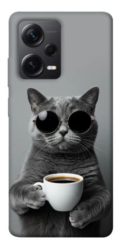 Чехол itsPrint Grey cat coffee для Xiaomi Redmi Note 12 Pro+ 5G