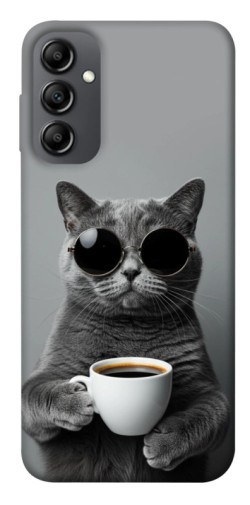 Чехол itsPrint Grey cat coffee для Samsung Galaxy A14 4G/5G