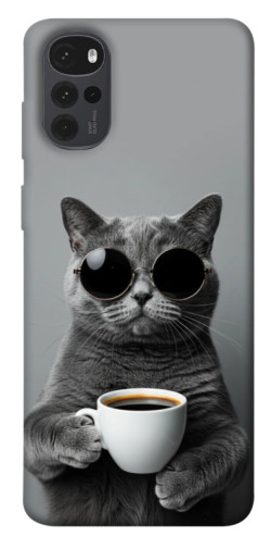 Чехол itsPrint Grey cat coffee для Motorola Moto G22