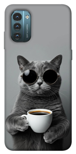 Чехол itsPrint Grey cat coffee для Nokia G21