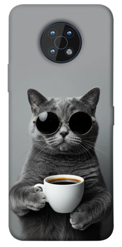 Чехол itsPrint Grey cat coffee для Nokia G50