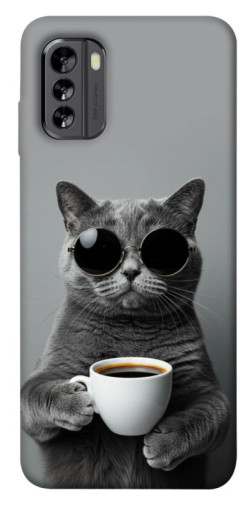 Чехол itsPrint Grey cat coffee для Nokia G60