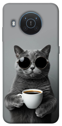 Чехол itsPrint Grey cat coffee для Nokia X10 / X20